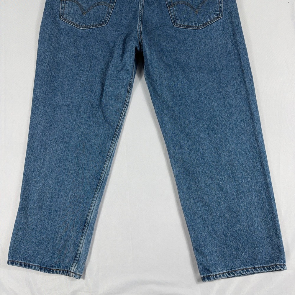 Levi's 550 Relaxed Fit Jeans 100% Cotton Denim W42 L30 Blue Classic Casual - Picture 9 of 13